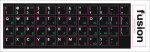Fusion Accessories "Laminated Stickers RU / ENG" Black/Green