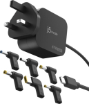 j5create 67W GAN PD USB-C MINI CHARGER, UK PLUG 6 TYPES OF DC CONNECTOR