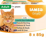 Eukanuba IAMS DELIGHTS Land & Sea Collection in Jelly box &ndash; wet cat food &ndash; 8x85g