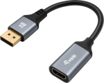 Equip HDMI->Displayport 1.4 8K/60Hz Bu/St 0.15m silber