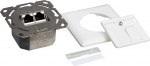 Logilink Cat.6A Anschlussdose, 2x RJ45, wei&szlig;, waagerecht