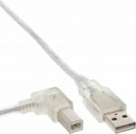Cable USB InLine USB-A - USB-B 3 m Transparent (34521L)
