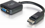 C2G 20cm DisplayPort to VGA Adapter Converter - DP Male to VGA Female - Black - VGA-Adapter - DisplayPort (M)