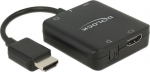 DELOCK HDMI Adapter A -> A St/Bu +3.5mm Klinke 4K