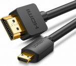 Cable Ugreen HDMI Micro - HDMI 2m czarny (30103)