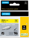 Dymo Rhino Heat Shrink Tubes - Black on yellow - Roll (0.9 cm x 1.5 m)