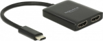 DELOCK USB-C Splitter (DP Alt Mode) > 2xHDMI out 4K 30Hz sw