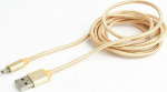 Cable USB Gembird USB-A - microUSB 1.8 m Gold (CCB-mUSB2B-AMBM-6-G)