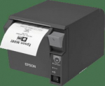 EPS Epson TM-T70II, USB, RS232, dark grey - receipt printer, direct thermal, 7 dots/mm (180 dpi), media width (max.): 80 mm, roll diameter (max.): 83mm, speed (max.): 250 mm/s, USB, RS232, optical sensor, ESC/POS, incl.: power supply unit, power cabl ...