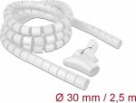Delock Spiral Hose with Pull-in Tool 2.5 m x 30 mm white