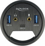 Delock In-Desk Hub - Hub - 2 x USB 3.2 Gen 1