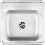 Sink Deante 1-chamber Techno without drainer 38 x 38cm steel (ZMU 0100)