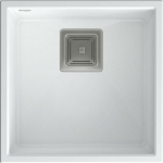 Sink Quadron DAVID 40 GraniteQ snow white/steel elements