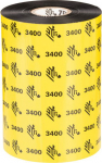 ZEBRA RIBBON 3400 WAX/RESIN 110MM, 450 METERS C-25MM BOX OF 6