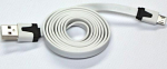 Cable USB Logo USB-A - microUSB 1 m White