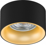 Maclean A recessed luminaire / tuba Maclean, point, Round, Aluminum, GU5.3, 70x40mm, kolor czarny/gold, MCE457 B/G