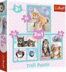 Trefl Puzzle 3w1 Sweet kitties 34862 Trefl