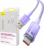 Kabel USB Baseus USB-A - USB-C 1 m Fioletowy (CATS010405)