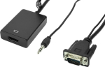 Accura VGA + minijack - HDMI 0.2m - Accura VGA (M) + minijack - HDMI (F) 0.2m
