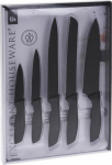 Excellent Houseware Knife / steel kitchen knives 5el BLACK universal knife set