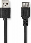 Kabel USB Nedis Nedis CCGL60010BK10 kabel USB 1 m USB 2.0 USB A Czarny