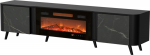 Cama MEBLE Cama RTV cabinet Volare 200 x 39 x 49 cm black/san sebastian + fireplace