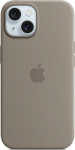 Apple - Back cover for mobile phone - MagSafe-compatibility - silicone - clay - for iPhone 15