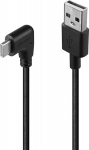 LINDY USB 2.0 Typ A an C Kabel, 90&deg; gewinkelt 1m