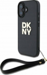 DKNY DKNY DKHCP16SPBSWSK iPhone 16 6.1'' black/black hardcase Wrist Strap Stock Logo