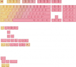 Glorious PC Gaming Race Glorious GPBT Gradient Keycaps, ANSI Layout (US), PBT, Dye-Sub - Grapefruit