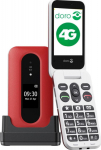 Doro Leva L31 - basic phone, punainen / white