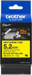 Brother HSe611E Heat shrink tube - Black on Yellow, 5.2 mm (For diameter 0.8 to 3.1 mm)