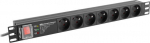 Lanberg PDU rack PDU PRO 19" 1U 16A 7x PL 2m czarna - Safety strip Lanberg Rack 19" PDU PRO 7 sockets PL 2.0m 1U 16A czarna SPD-3MP