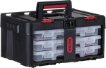 Toolbox KETER Stack'N'Roll (17210831/253380) with 3 organizers Black