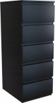 Topeshop W5 CZERŃ chest of drawers