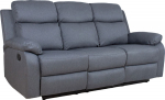 Recliner sofa REX 3-seater with manual mechanism, dark grey