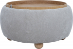 Ottoman/ table HIRO D67xH38cm, beige, with storage