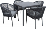 Garden furniture set CARVES table and 4 chairs