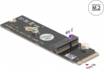 Delock Schnittstellenadapter - M.2 Key M male to M.2 Key E Slot for USB- and PCIe modules - M.2 2280 (M.2 2280)