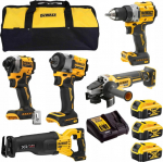 DEWALT ZESTAW COMBO 18V DCK509P3 (DCD800, DCF850, DCF922, DCS386, DCG405) 3x5.0Ah