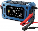 Qoltec Microprocessor charger 12V 15A | Rectifier with repair and power maintenance function during battery replacement | do AGM GEL LiFePO4 | LCD