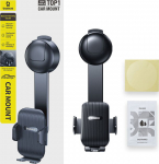 Baseus Clamping Car Mount with Suction Cup PrimeTrip C03 Air, Black