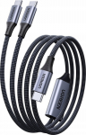 Kabel USB Ugreen USB-C - 2x USB-C 2 m Black and gray (6941876277339)