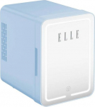 ELLE 4L mini fridge with LED make-up mirror, blue