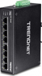 TRENDnet TI-PG80 - Switch - unmanaged - 8 x 100/1000/10000 - an DIN-Rail mountable, wall-mountable - PoE+ (200 W)