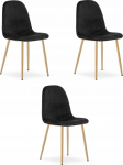 Leobert PADVA chair - black velvet / nogi dąb x 3