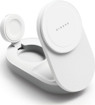 Juhtmevaba laadimisalus 3-in-1 Qi2.2 25W, telefonile + Apple Watch + k&otilde;rvaklappidele, valge, MagSafe &uuml;hilduv, Ringke