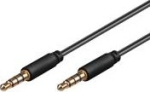 Wentronic Goobay TRRS 4pin 3.5 mm male - 3.5 mm male - headphone cable, 3 m