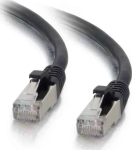 Mercodan KAT6A S/FTP 0.25m, Sort, Patchkabel, Halogenfri LSZH