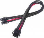 SilverStone EPS 8-Pin zu EPS/ATX 4+4-Pin Kabel, 300mm - schwarz/rot